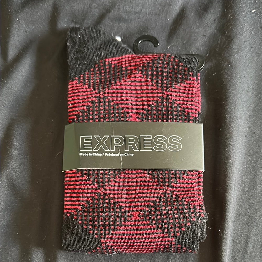 Express Red and Black Patterned Socks